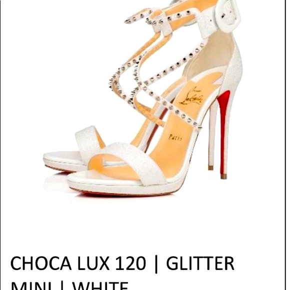 Christian Louboutin Shoes - Christian Louboutin White Rhinestone Heels